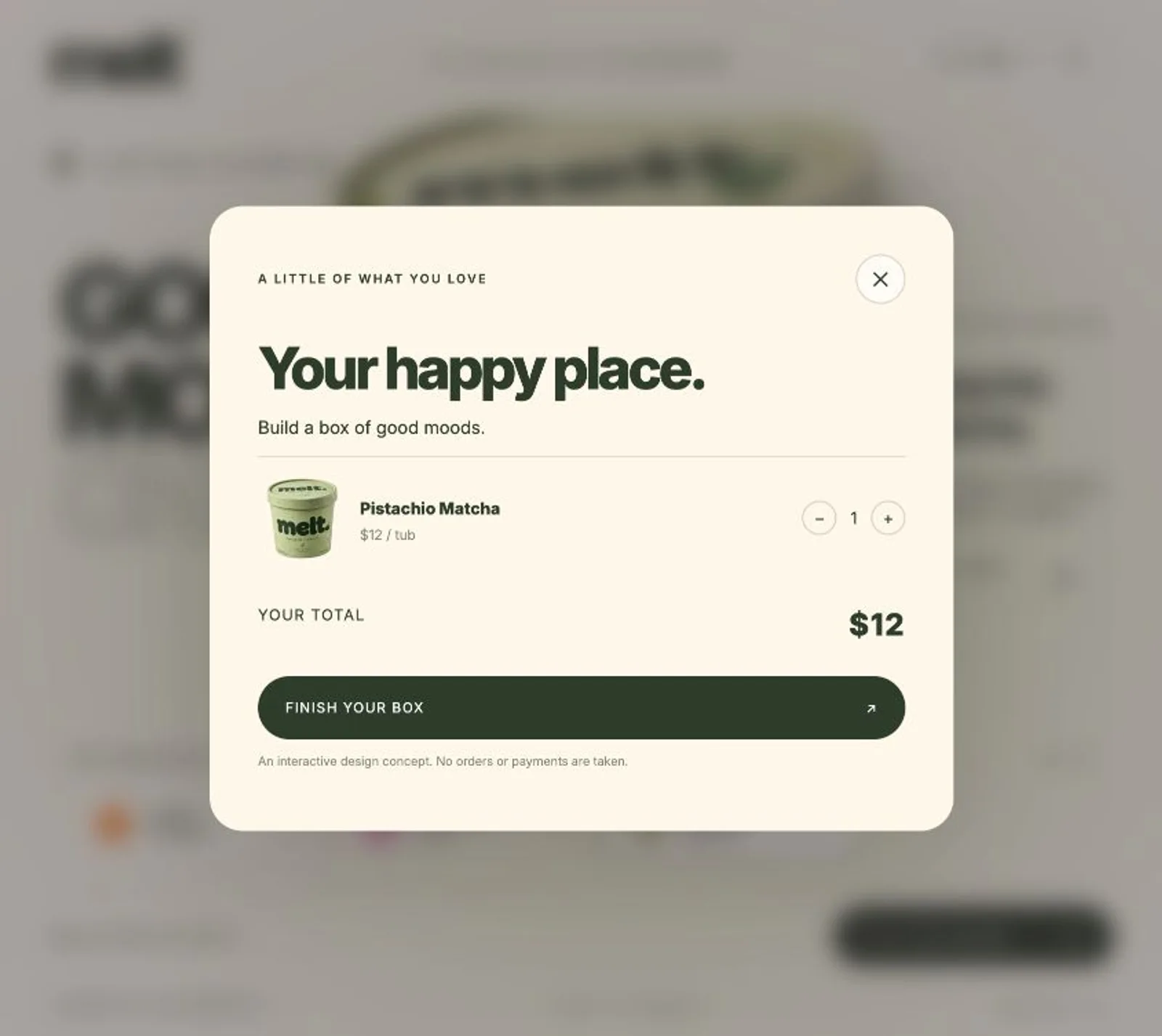 MELT Pistachio Matcha desktop flavor state