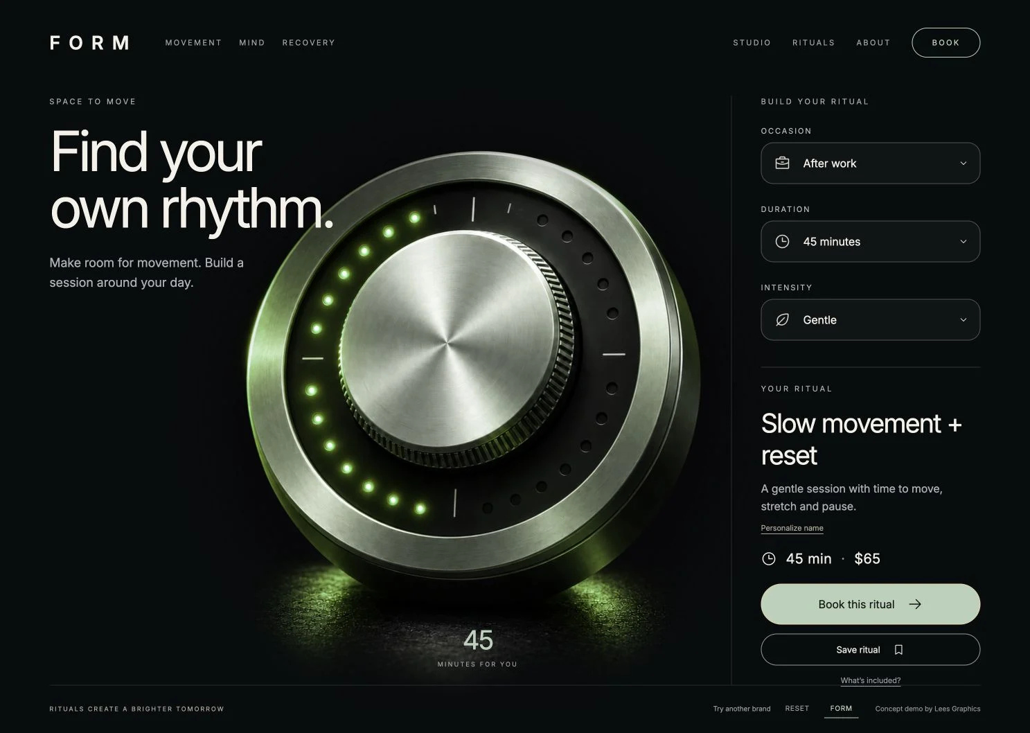 Build Your Ritual additional desktop interaction state