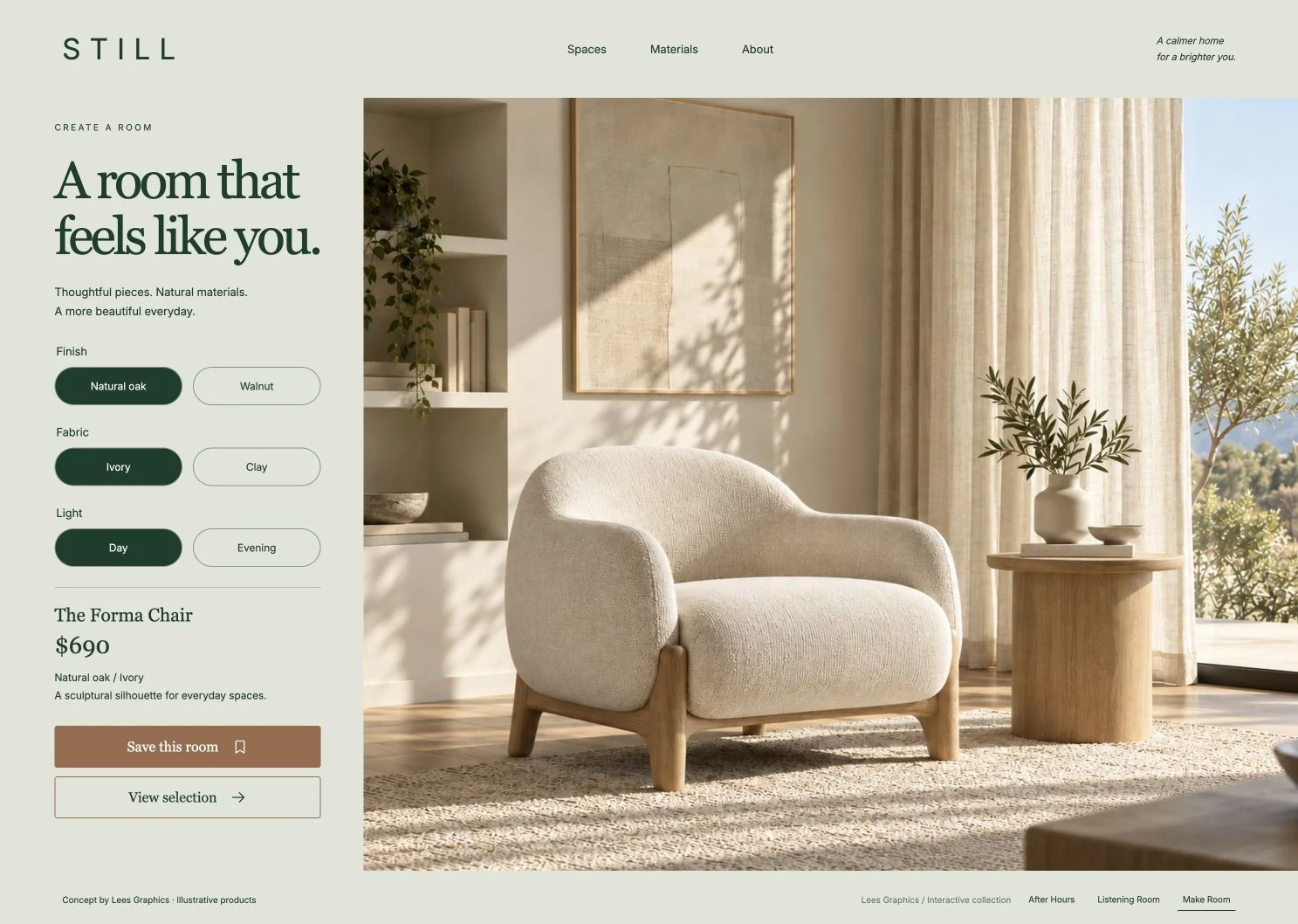 STILL — Interactive Interior Product Configurator desktop preview